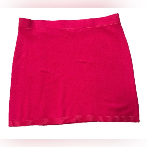 Lilly Pulitzer Lizona Red Sweater Mini Skirt XL Gold Button Detail - Picture 6 of 7